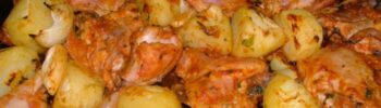 Como fazer Frango assado com batata fica muito saboroso1