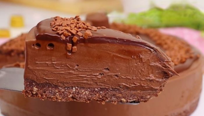 Torta mousse de chocolate Alpino sem forno, liquidificador gelatina