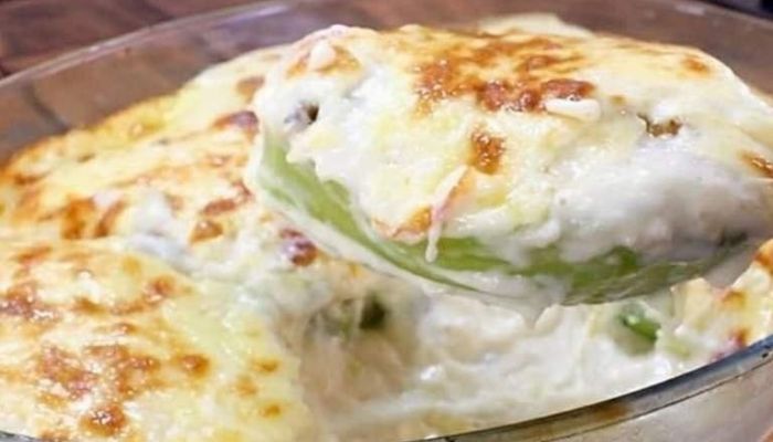 Chuchu gratinado cremoso Receita simples e muito deliciosa