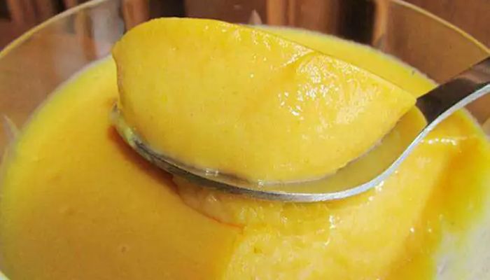 Mousse de Manga com Gelatina, receitinha fácil e deliciosa