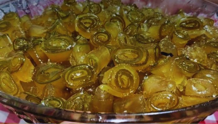 Doce de mamão verde Enroladinho da Roça fácil e muito delicioso 1