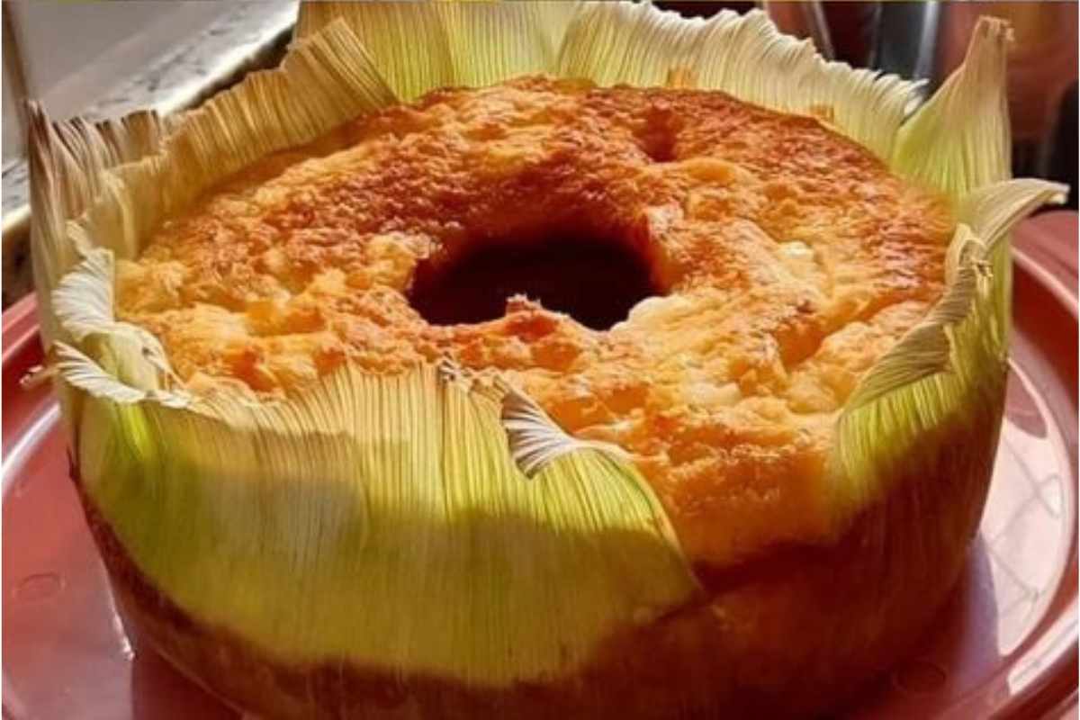 Bolo de milho na palha feito no liquidificador fica delicioso de mais