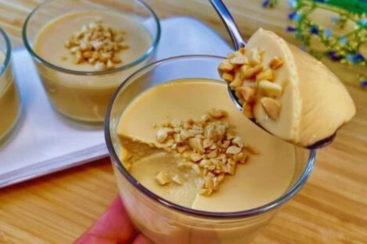 Mousse de amendoim com caramelo Fácil e Delicioso