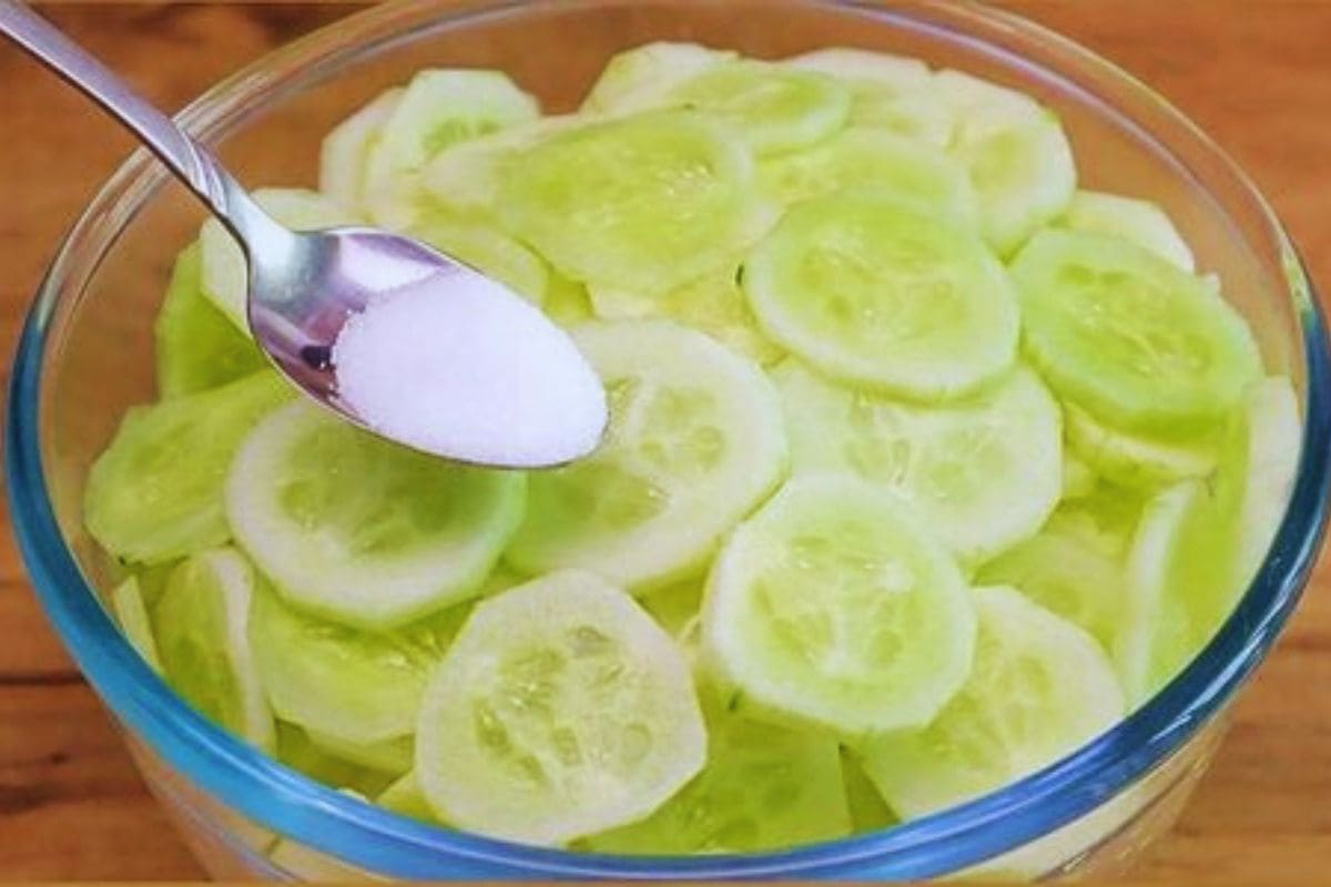 Salada de Pepino chinês com Iogurte e Queijo Branco