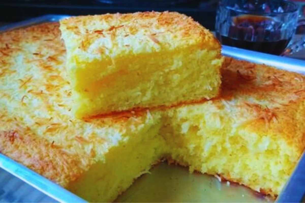 Bolo de Aipim com Coco no Liquidificador Prático e Saboroso