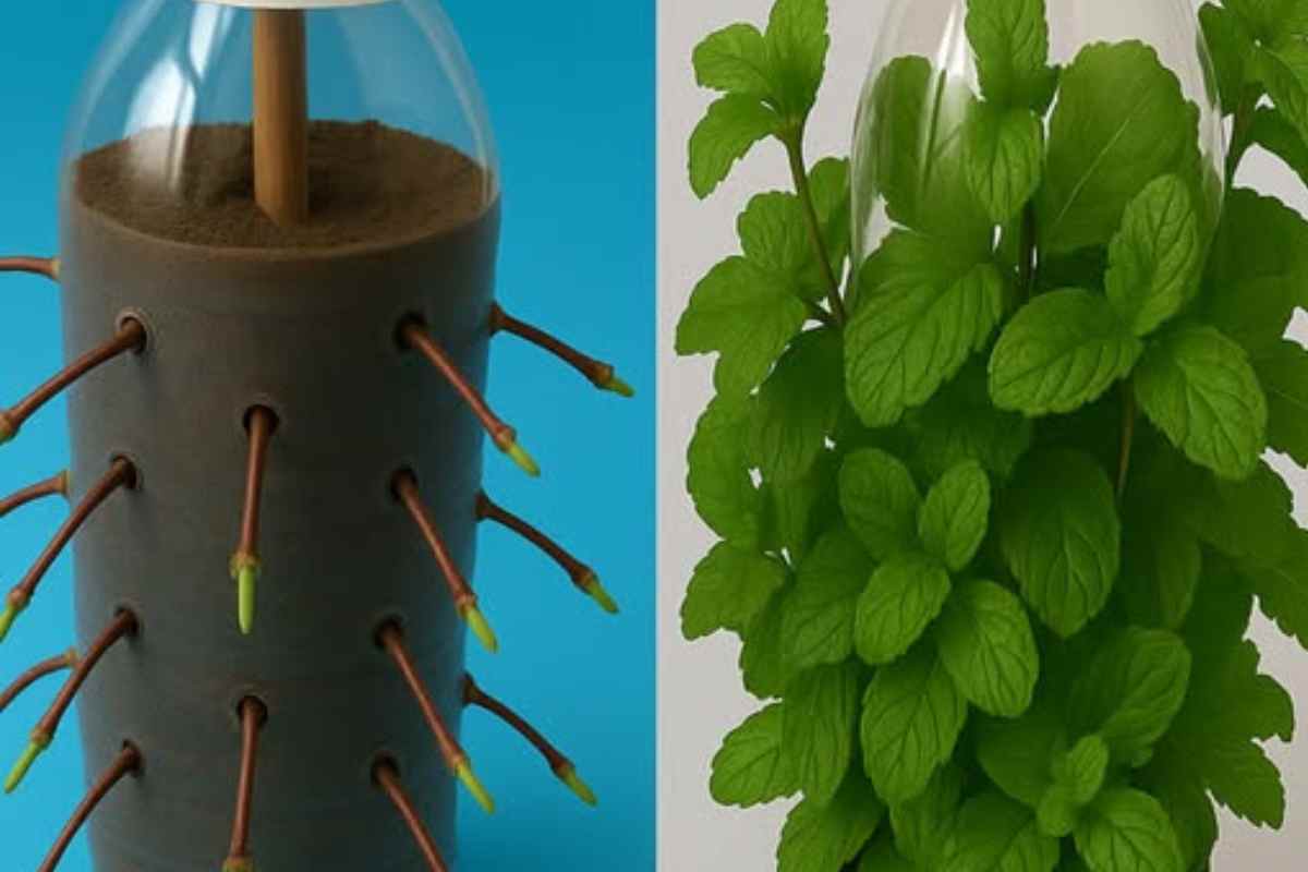 Cultivando Hortelã o Ano Todo com Garrafas Plásticas