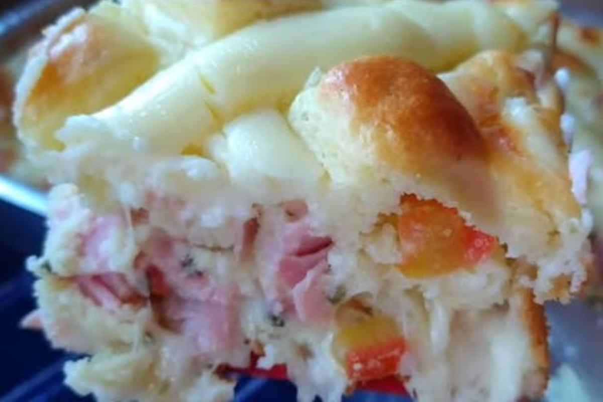 Torta Cremosa de Presunto e Mussarela Aprendida com Minha Bisavó