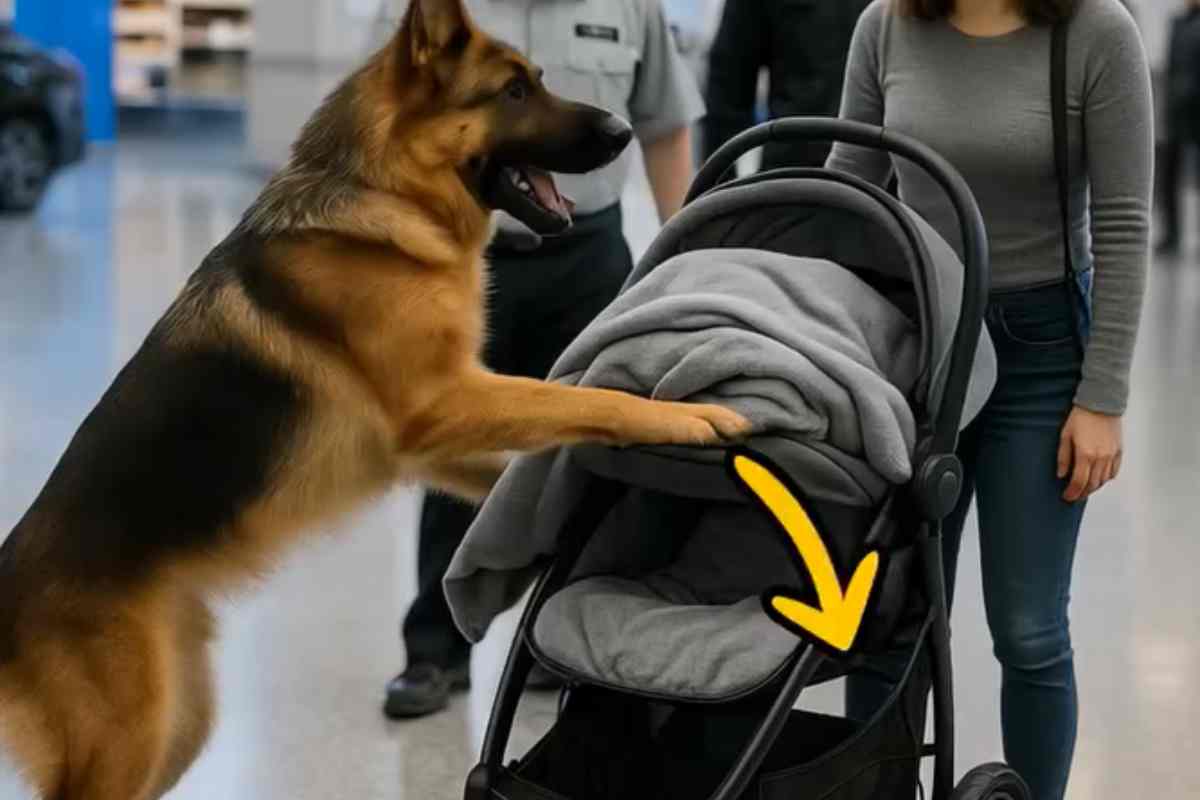 Mulher passeava com o bebê no carrinho, mas o cachorro farejou algo e salvou o dia