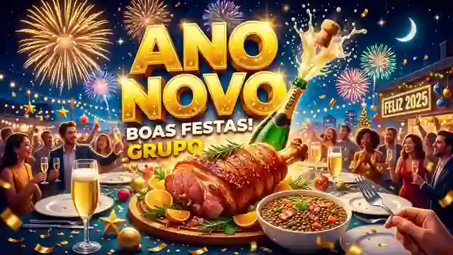 Receitas de Ano Novo para grupo de WhatsApp