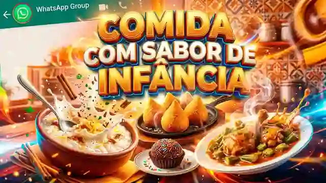 Imagem sobre grupo de comida com sabor de infância para grupo de receitas
