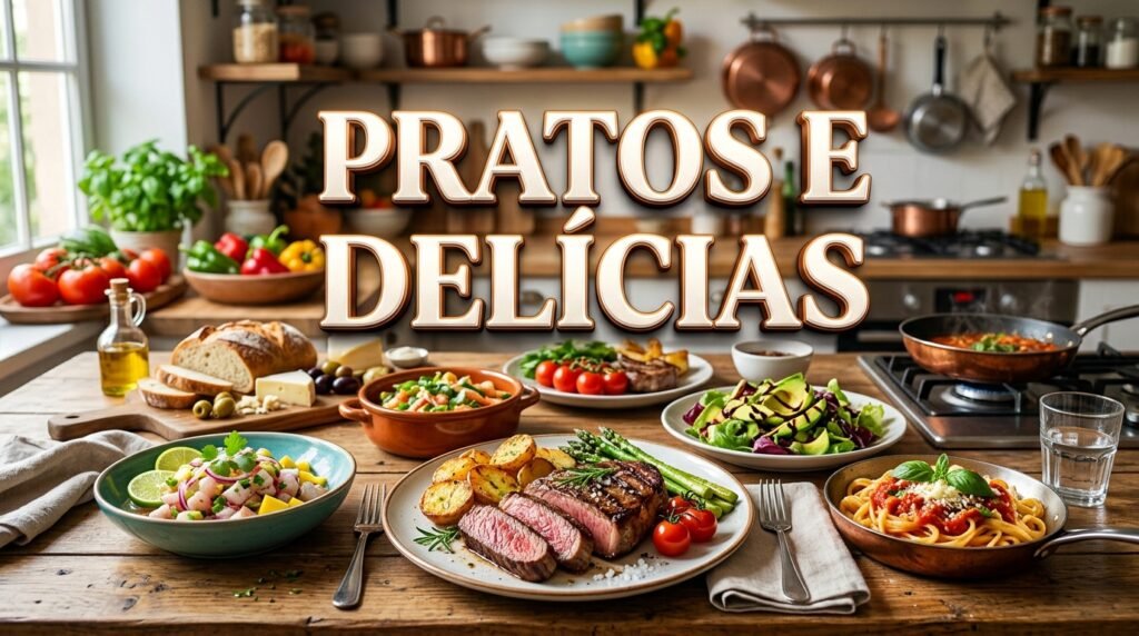 Imagem sobre grupo de pratos e delícias para grupo de receitas