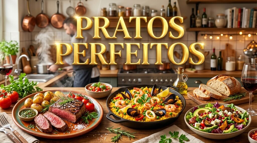 Imagem sobre grupo de pratos perfeitos para grupo de receitas
